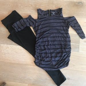 Maternity outfit shirt and leggings